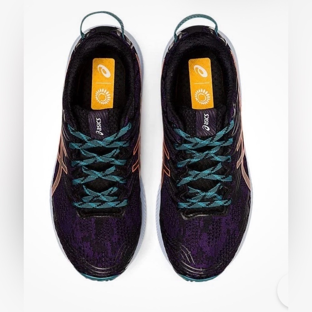 ASICS FujiLite 3 Trail Running Shoes Men’s 11.5 FlyteFoam Black Orange Purple